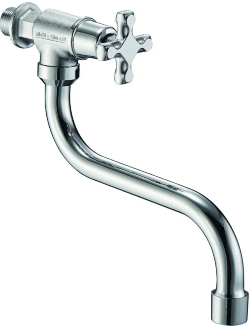 JIK13-A102-A,см-ль моно(2 шт уп) для ванной кух. мойки настенный, с пов. кр S-обр изл 360°,кер (40)