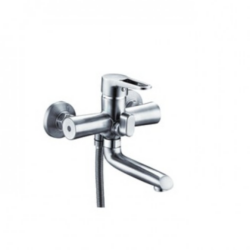 PUD3-A045KH,(сатин) см-ль для ванны с литым пов. изливом 150мм, ø35, встр. переключение