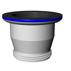 E33 Выпуск прикручивающийся 1 1/2" (Ø 40)с винтом 6×80 с нерж чашкой с упл кольц (250 шт)