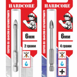 Сверло по керамграниту и керам.плитке 8мм (4 грани) "Hardcore"151008