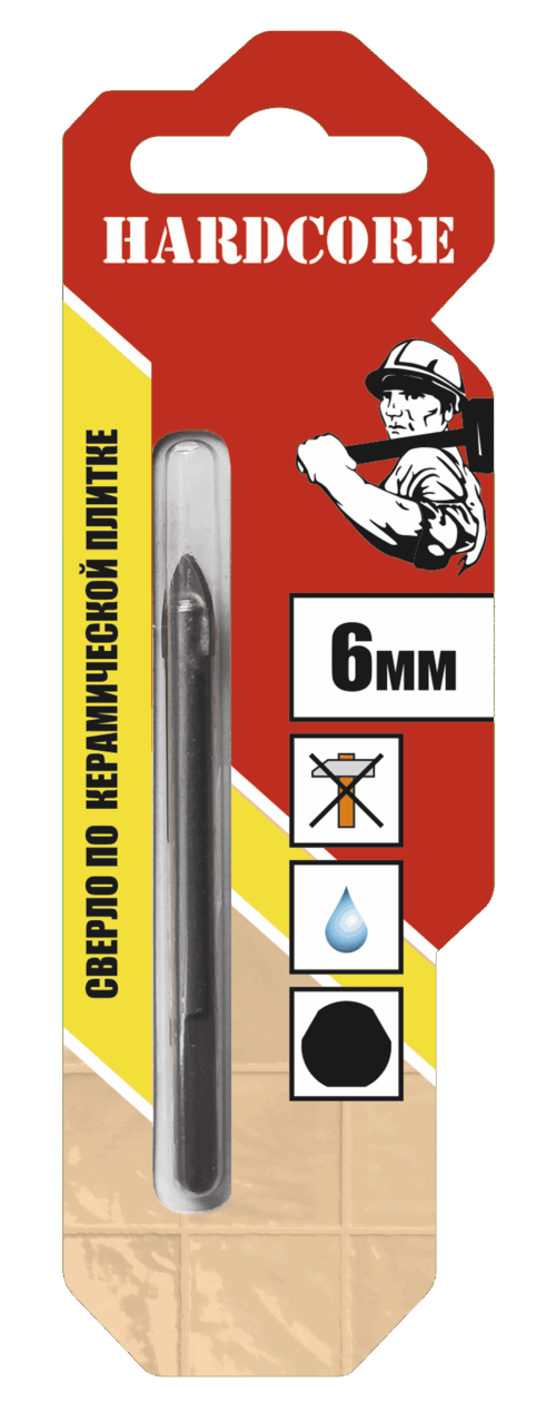 Сверло по керамической плитке 10мм "Hardcore" 153010 Сверло по керамической плитке 10мм "Hardcore" 153010