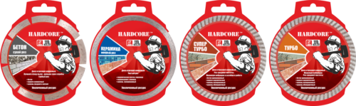 Диск алмазный сухой рез 125х22,23мм сегмент 10мм "Hardcore" бетон 180125