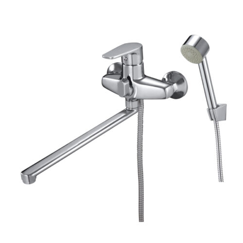 NIG7-A166, см-ль для ванны с плоским пов. изливом, ø40, встр. Переключение в центре