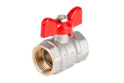 Н113Б,Кран шаровый никелированный бабочка 1 вн-вн