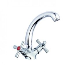 DMT4-С722, см-ль для умывальника шпилька, кер. (1/2) 180°, крепление шпилька