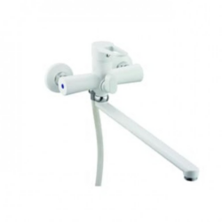 PUD7-A045YW, см-ль для ванны (белый) с плоским пов. изливом, ø35, встр. переключение