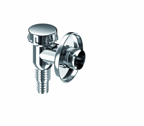 К100Н Сифон для ст машины,наружного монтажа,хром (уп 120 шт)