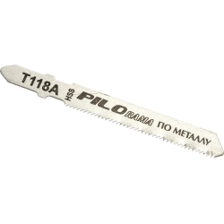 Пилки для лобзика HSS 75x50мм 21з/д (сталь, цв.мет.,пласт. h=1.5-3мм) Т118А 2шт/карта