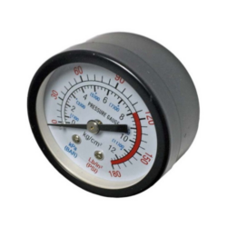 YB-H6 Манометр аксиальный до 6 бар, материал корп сталь,корп ø40 мм,подкл резьбы 1/4 (уп 200/1)