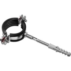 Хомут сантехнический (1 1/2") 47-52 гайка М8 с прокл. болтом и дюбелем 100 шт