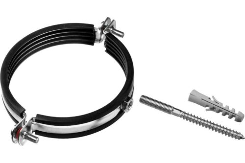 Хомут сантехнический 3" (86-91) гайка М8 с прокл болтом и дюбелем – 50 шт Хомут сантехнический 3" (86-91) гайка М8 с прокл болтом и дюбелем – 50 шт