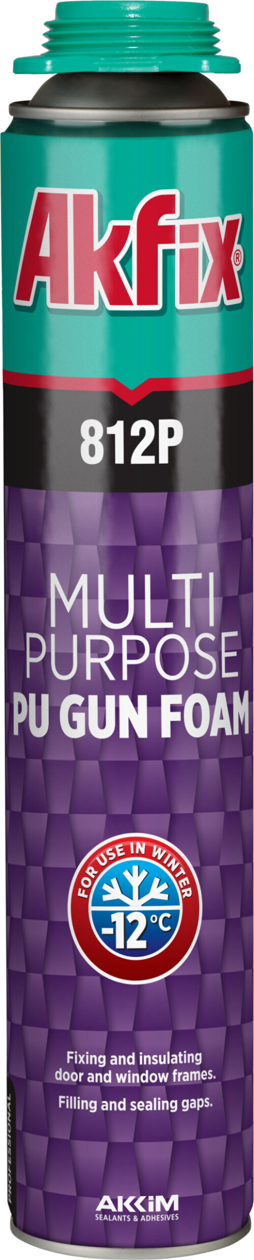 Akfix 812P Профессиональная ПУ зимняя монтажная пена, 850  -12