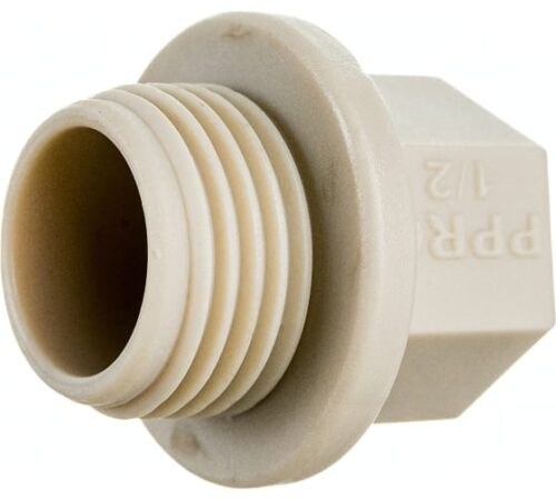 Заглушка резьбовая PPR  1/2, PN25 серый, РТП 10915 (480/120)