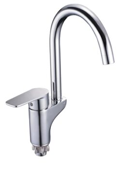 BGX4-A189 см-ль для кухни с кр пов изливом,ø40, латунь, кр гайка корона