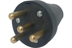 Bull Трехфазная вилка каучуковая с заземлением 338013