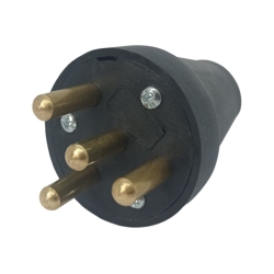 Bull Трехфазная вилка каучуковая с заземлением 338013