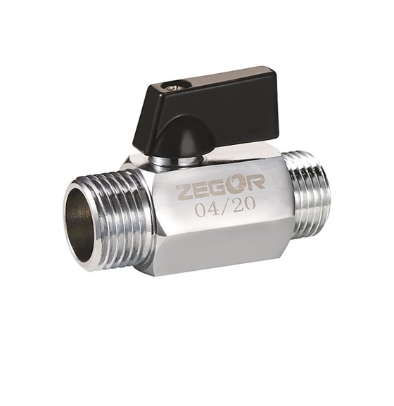 FM03,Мини кран шаровый 1/2" штуцер-штуцер (200/50)