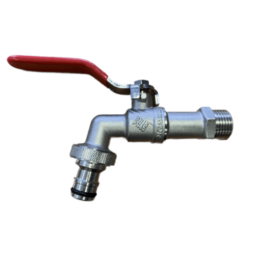 PF11,Кран шаровый латунный водоразборный 1/2" быстросъемный ручка (уп 72/12)