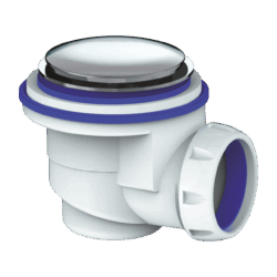 G422E CИФОН ДЛЯ ДУШЕВОГО ПОДДОНА  системы easyopeс хром вып Ø 65 без отвода  h 11 см ( 100 шт)