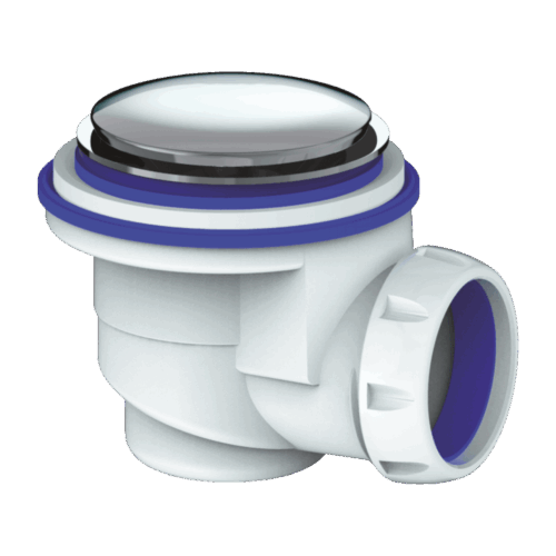 G422E CИФОН ДЛЯ ДУШЕВОГО ПОДДОНА  системы easyopeс хром вып Ø 65 без отвода  h 11 см ( 100 шт)