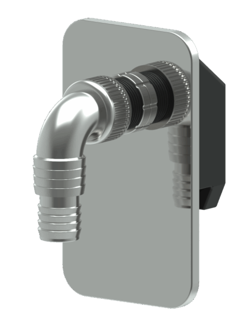 К110 Сифон скрытого монтажа для ст или посудомоечной машины хром (уп