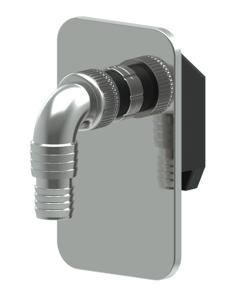 К110 Сифон скрытого монтажа для ст или посудомоечной машины хром (уп