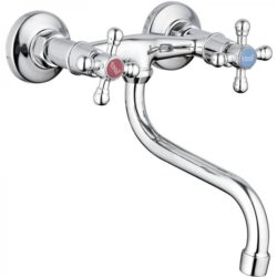 DMX12-A605(2 шт в кор) двурукий смеситель для кухни наcтенный