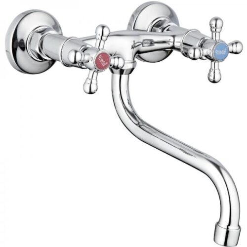 DMX12-A605(2 шт в кор) двурукий смеситель для кухни наcтенный DMX12-A605(2 шт в кор) двурукий смеситель для кухни наcтенный