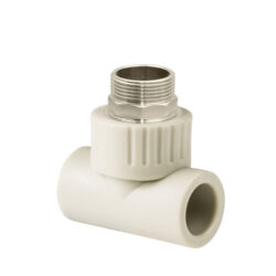 Тройник комбинированный под ключ PPR наружная резьба 40х1 1/4,  серый, РТП 11002 (16/2)