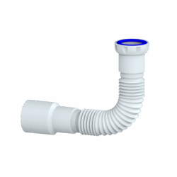 D45 ГИБКОЕ СОЕДИНЕНИЕ 400мм д.40хд.40/50  С ГАЙКОЙ 1 1/2 (160 шт)