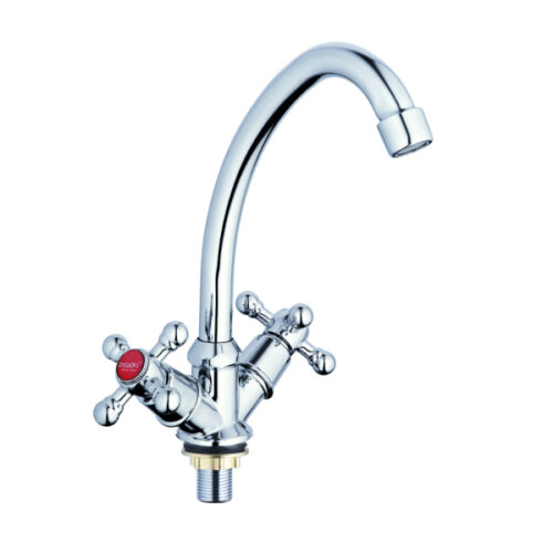 DMX4-A605 (TZA-A605), (2 шт уп) двурукий смеситель для кухни на гайке эконом DMX4-A605 (TZA-A605), (2 шт уп) двурукий смеситель для кухни на гайке эконом