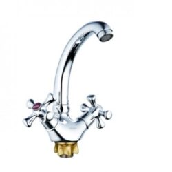 DTZ4-C827, см-ль для кух. мойки с пов. изливом, кер. (1/2) 180°, гайка (корона)