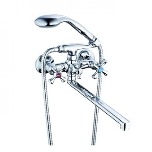 DTZ7-A827, см-ль для ванны с плоским пов. изливом, кер. (1/2) 180°, шар. Переключение