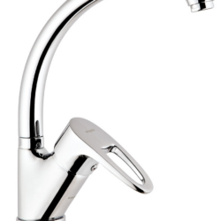 DYU4-A180,см-ль для кух. мойки,усиленный корпус,с пов. изливом, ø40, гайка (корона)