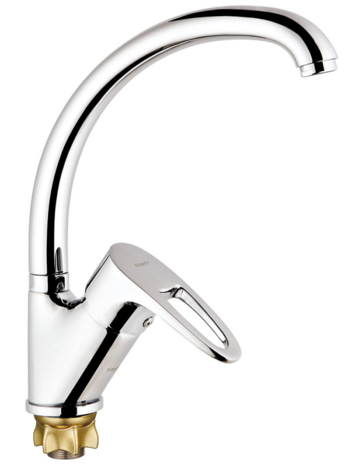 DYU4-A180,см-ль для кух. мойки,усиленный корпус,с пов. изливом, ø40, гайка (корона)