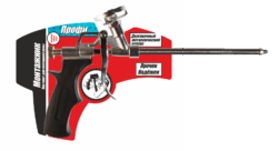 Пистолет для монтажной пены "Монтажник" Профи 600001