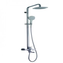 LOB16-A128, см-ль для ванной с душевой системой, с пов. литым плоским изливом 150мм 360°, картридж ø