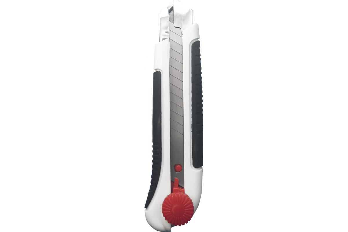 Нож со смен.лезв. 25мм, обрезиненный, ABS+TPR, винт. фиксатор "Монтажник" 600508