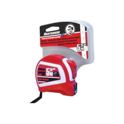 Рулетка с автостопом и магнитом двусторонняя 5 м х 25 мм "Монтажник" 603525