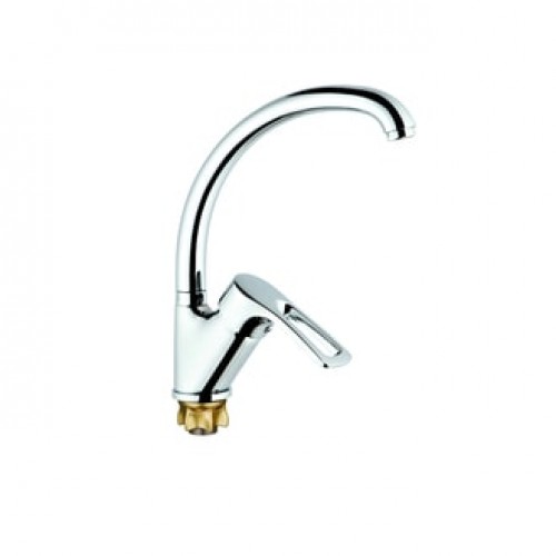 DYU4-A181,см-ль для кух. мойки,усиленный корпус,с пов. изливом, ø40, гайка (корона)