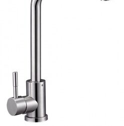 EZA4-B090,см-ль для кух. мойки с пов.Г-образным круглым изливом и пов. аэратором, картридж ø35,нерж