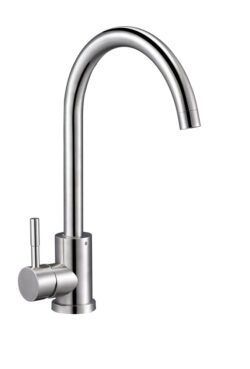 EZA4-D090,см-ль для кух. мойки с пов. круглым изливом, картридж ø35, материал нерж.креп.гайка втулка