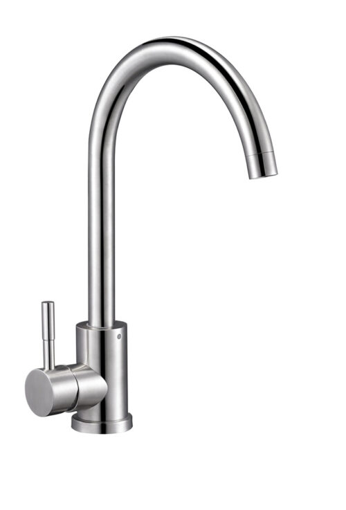 EZA4-D090,см-ль для кух. мойки с пов. круглым изливом, картридж ø35, материал нерж.креп.гайка втулка