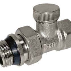 QS-3652,Кран радиаторный прямой нижний,латунь (CW617N) 3/4, с антипротечкой (уп 120)