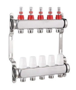 QS-18103, Коллекторный блок с расходомерами из нерж. стали 1" х 3/4" 10 выходов