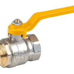 Н223Р,Кран газовый шаровый никелированный ручка 1 вн-нар