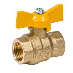 412Б,Кран газовый шаровый  бабочка 3/4 вн-вн (стандарт)