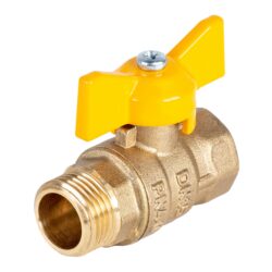 421Б,Кран газовый шаровый  бабочка 1/2 вн-нар (стандарт)