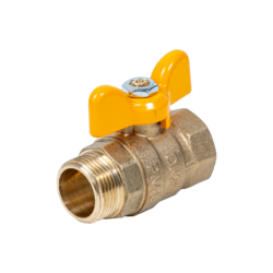 422Б,Кран газовый шаровый  бабочка 3/4 вн-нар (стандарт)