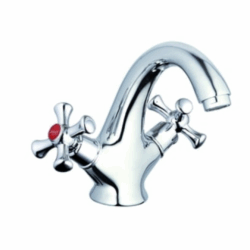 DAK1-A827,см-ль для умывальника монолитн,латунь (Lt), керамическая букса (1/2) 180°,шпилька